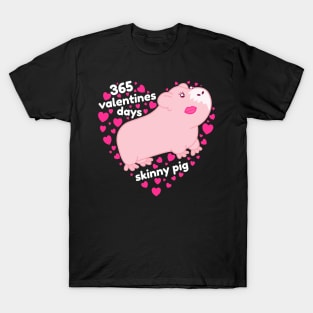 Valentines Day Skinny Pig Heart T-Shirt